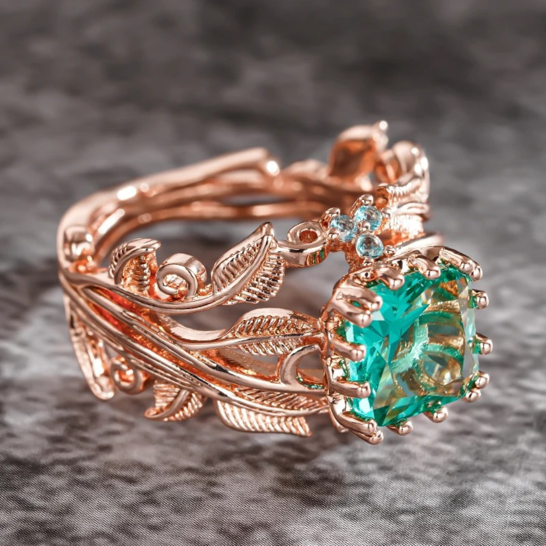 Nature Green Crystal Ring