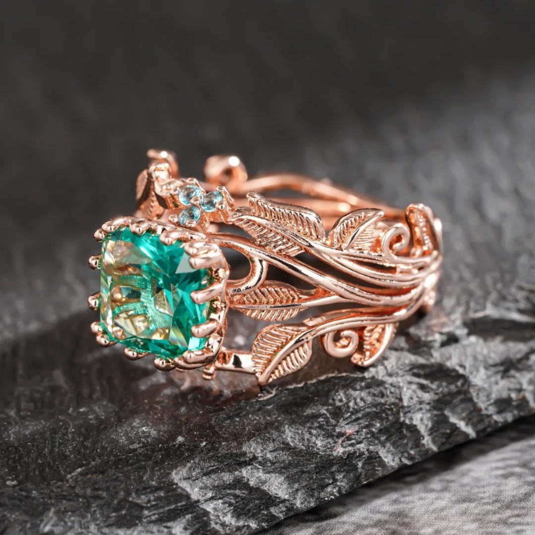 Nature Green Crystal Ring