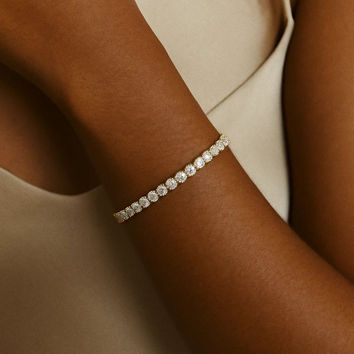 Moissanite Tennis Bracelet | Gold