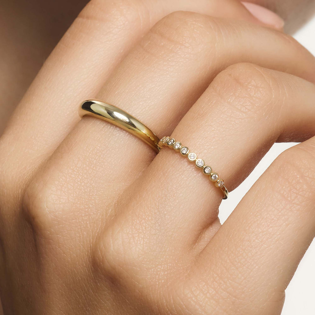 Diamond Bubble Ring | Gold