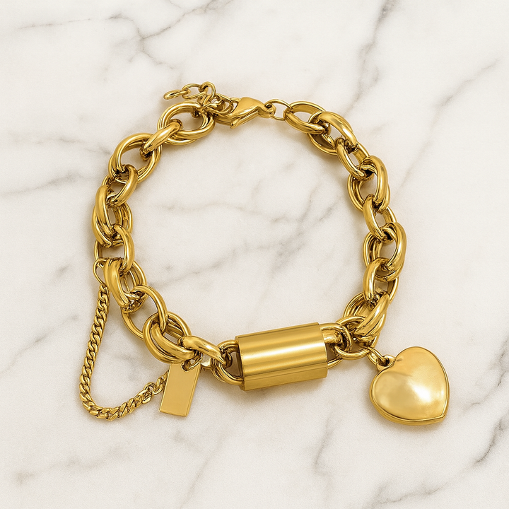Heartened Chunky Bracelet | Gold