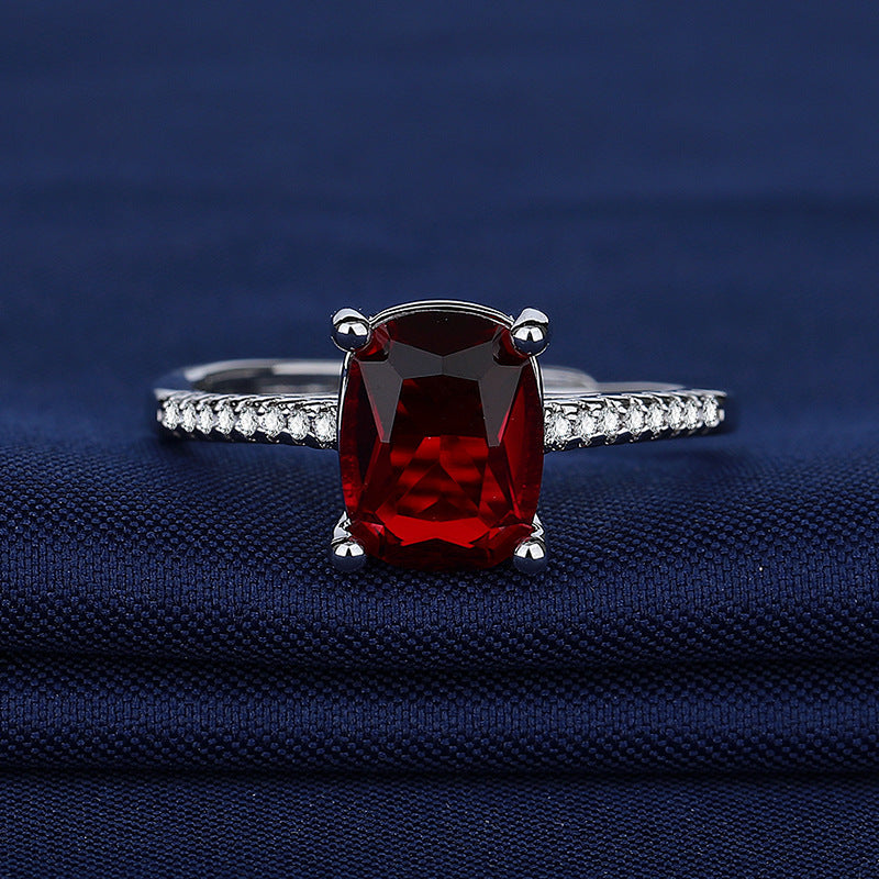 Cushion-Cut Moissanite Ring