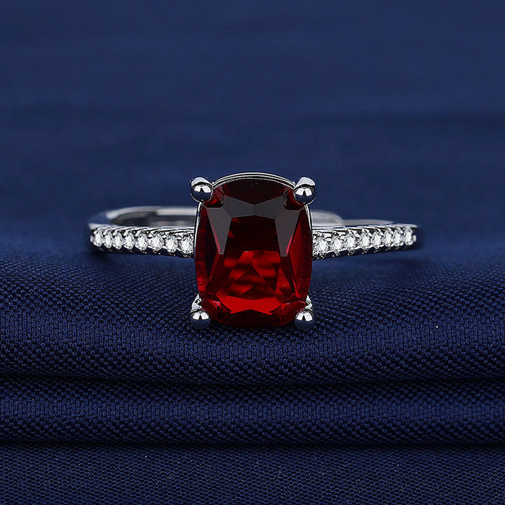 Cushion-Cut Moissanite Ring