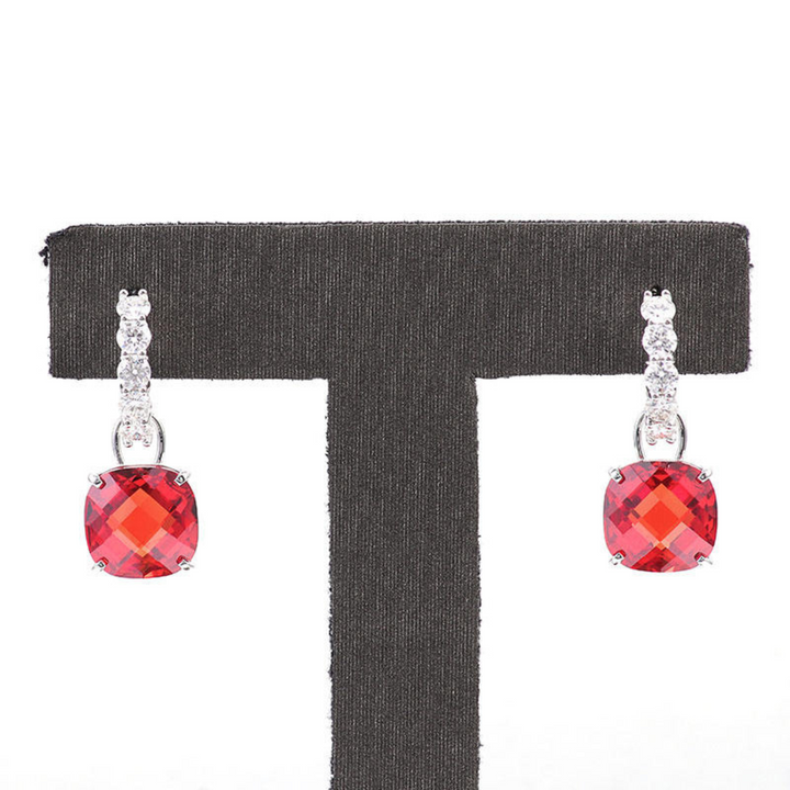 Ruby & Diamond Stud Earrings