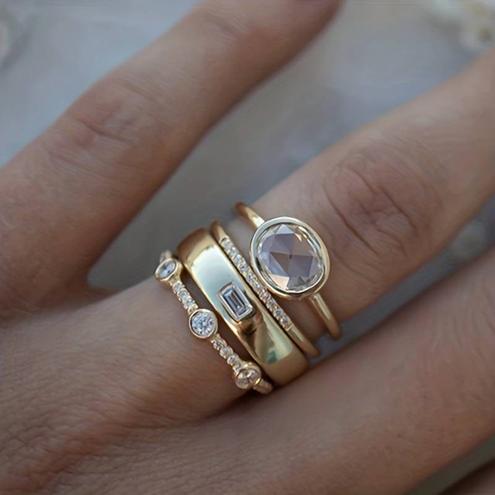 Radiance - Vintage Gold Ring Set